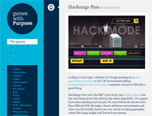 Tablet Screenshot of gameswithpurpose.org